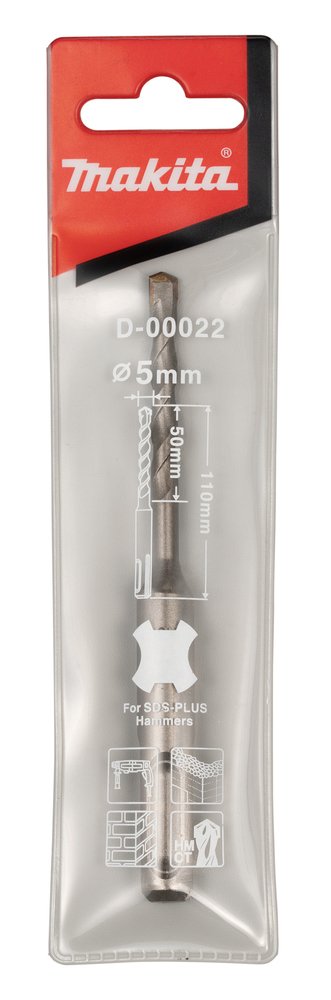 Broca para Sds-plus, 5 X 110 Mm Makita D-00022 5X110 Mm perforación fijación - Imagen 3