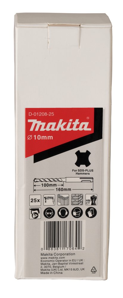 Juego de Brocas para Sds-plus Makita D-01208-25 10X160 MM 160 Mm perforación fijación - Imagen 2