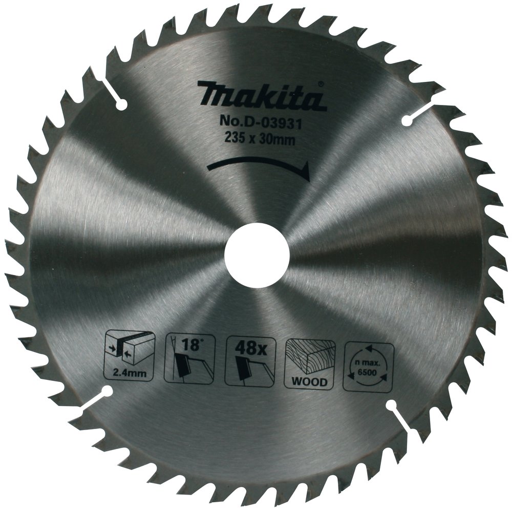 Disco Sierra Circular , Standard T C T, 235 X 30 Mm, 48 D Makita D-03931 235X30 Mm corte