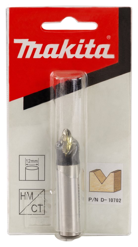 Broca de Ranura en V, 12,7 X 12,7X 12 Mm Makita D-10702 7X12 fresadora - Imagen 2
