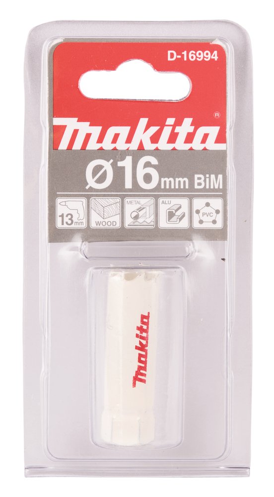 Broca de Corona Bim 16 Mm Makita D-16994 Inox perforación fijación acero inoxidable · aluminio - Imagen 2