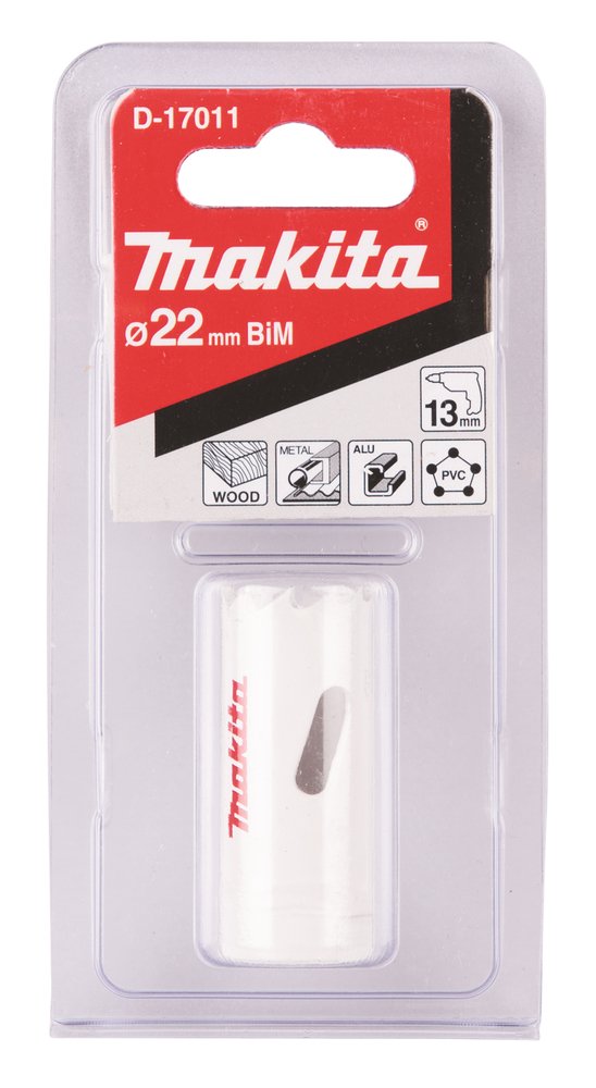 Broca de Corona Bim 22 Mm Makita D-17011 Inox perforación fijación acero inoxidable · aluminio - Imagen 2