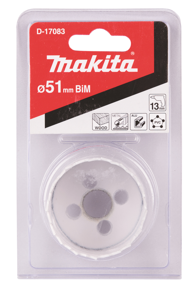 Broca de Corona Bim 51 Mm Makita D-17083 Inox perforación fijación acero inoxidable · aluminio - Imagen 2