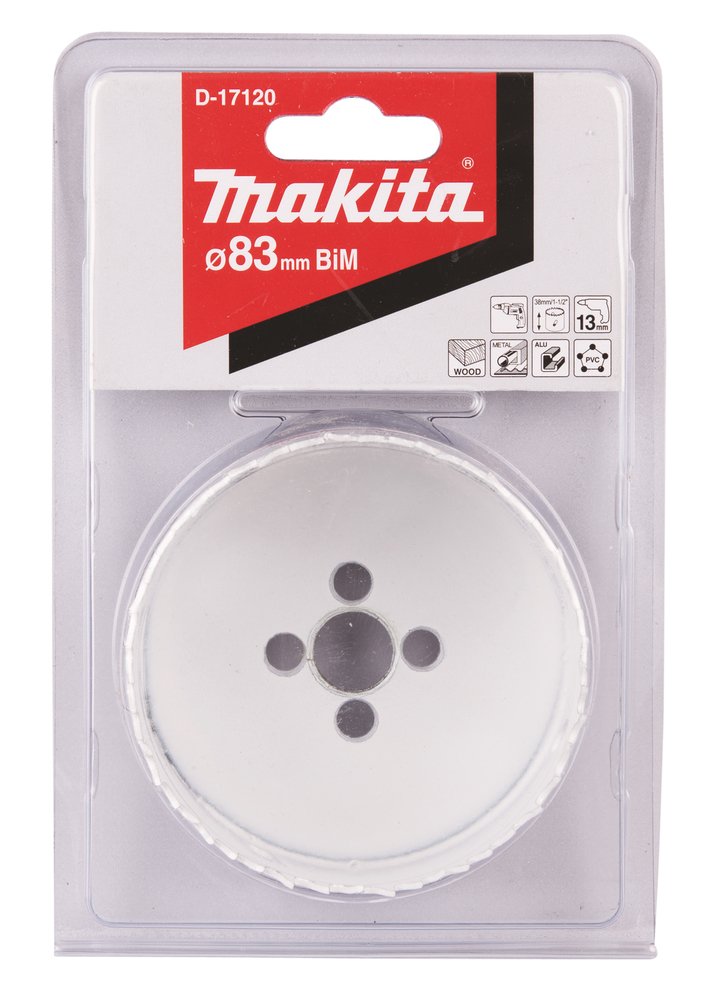 Broca de Corona Bim 83 Mm Makita D-17120 Inox perforación fijación acero inoxidable · aluminio - Imagen 2