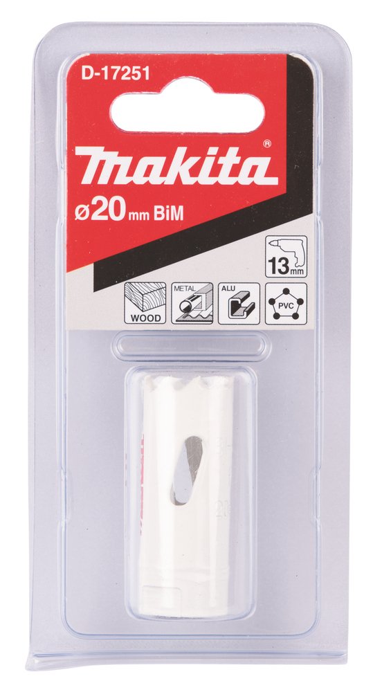 Broca de Corona Bim 20 Mm Makita D-17251 Inox perforación fijación acero inoxidable · aluminio - Imagen 2
