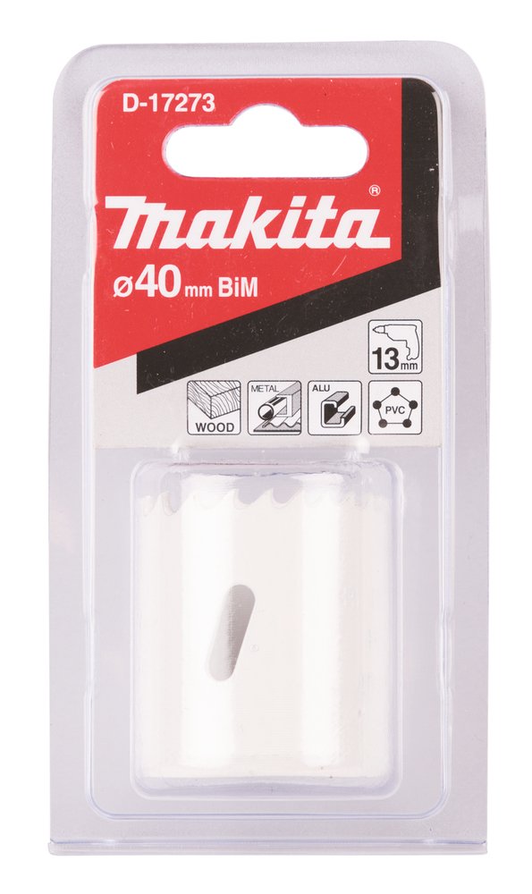 Broca de Corona Bim 40 Mm Makita D-17273 Inox perforación fijación acero inoxidable · aluminio - Imagen 2