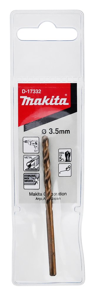 Broca de Metal Hss-co, 3,5 X 70 Mm Makita D-17332 5X70 Mm Inox perforación fijación acero inoxidable - Imagen 2