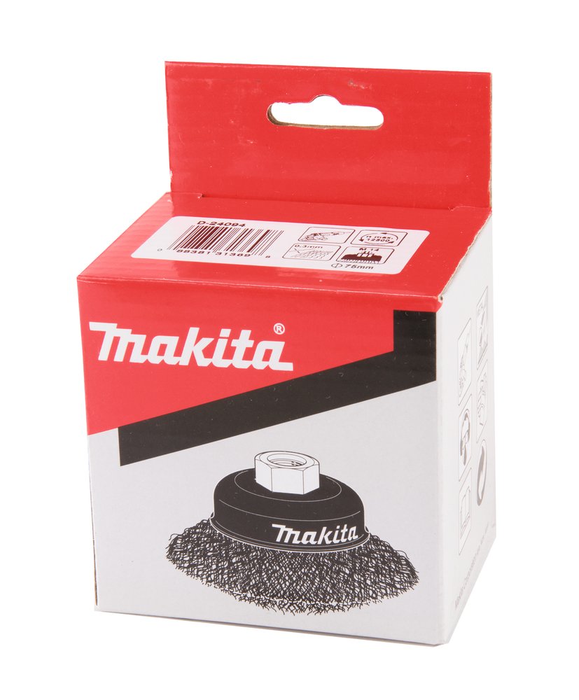 Grata Cónica Ondulada 75 Mm, 0,3 Mm, M14 Makita D-24094 trabajo metal rosca M14 - Imagen 2