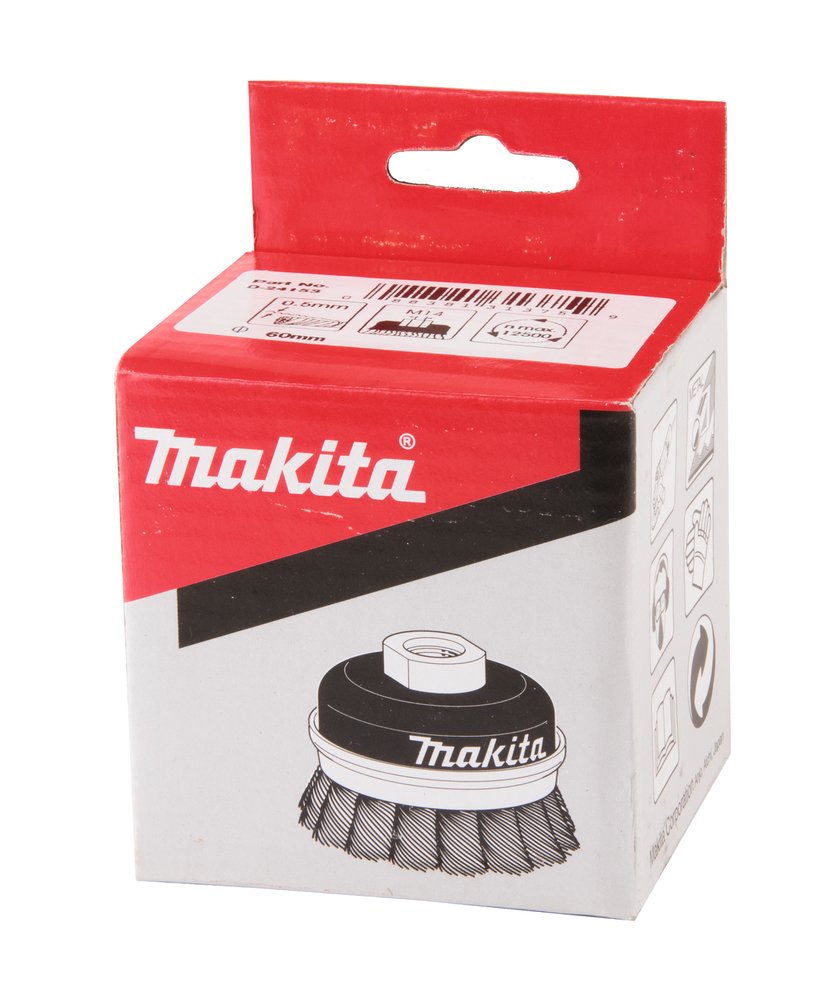 Grata Cónica Ondulada 60 Mm, 0,5 Mm, M14 Makita D-24153 trabajo metal rosca M14 - Imagen 2