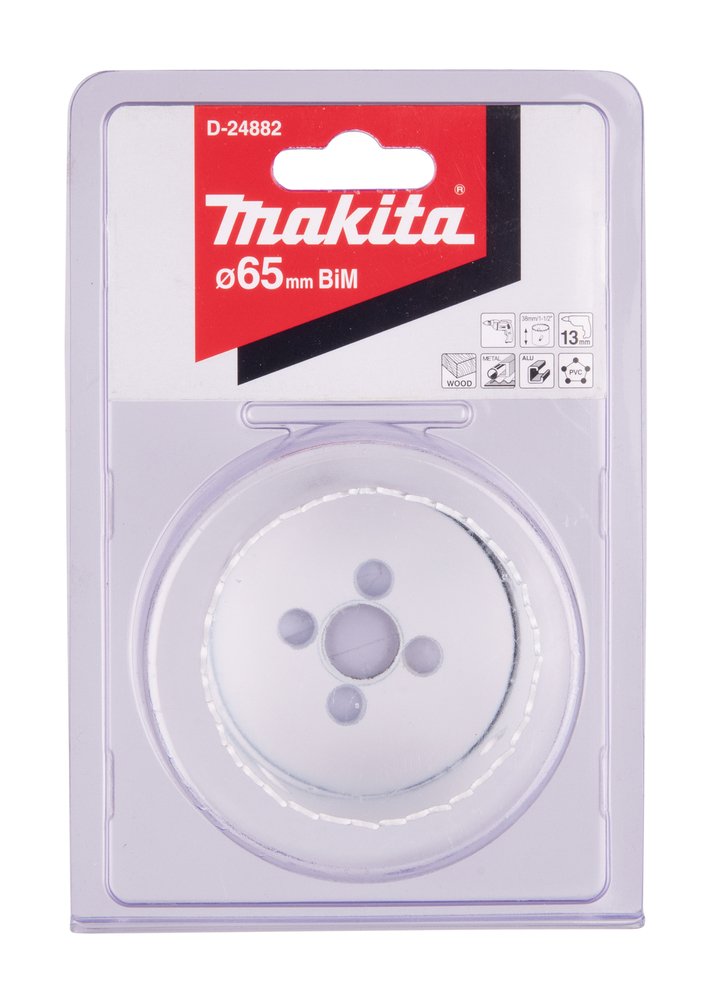Broca de Corona Bim 65 Mm Makita D-24882 Inox perforación fijación acero inoxidable · aluminio - Imagen 3