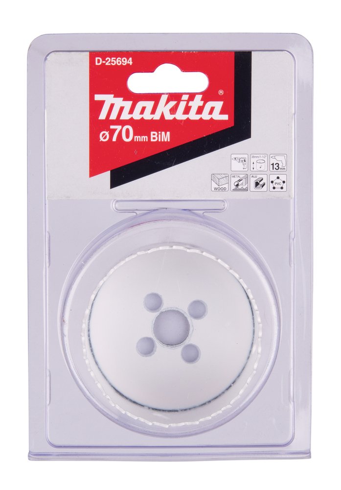 Broca de Corona Bim 70 Mm Makita D-25694 Inox perforación fijación acero inoxidable · aluminio - Imagen 3