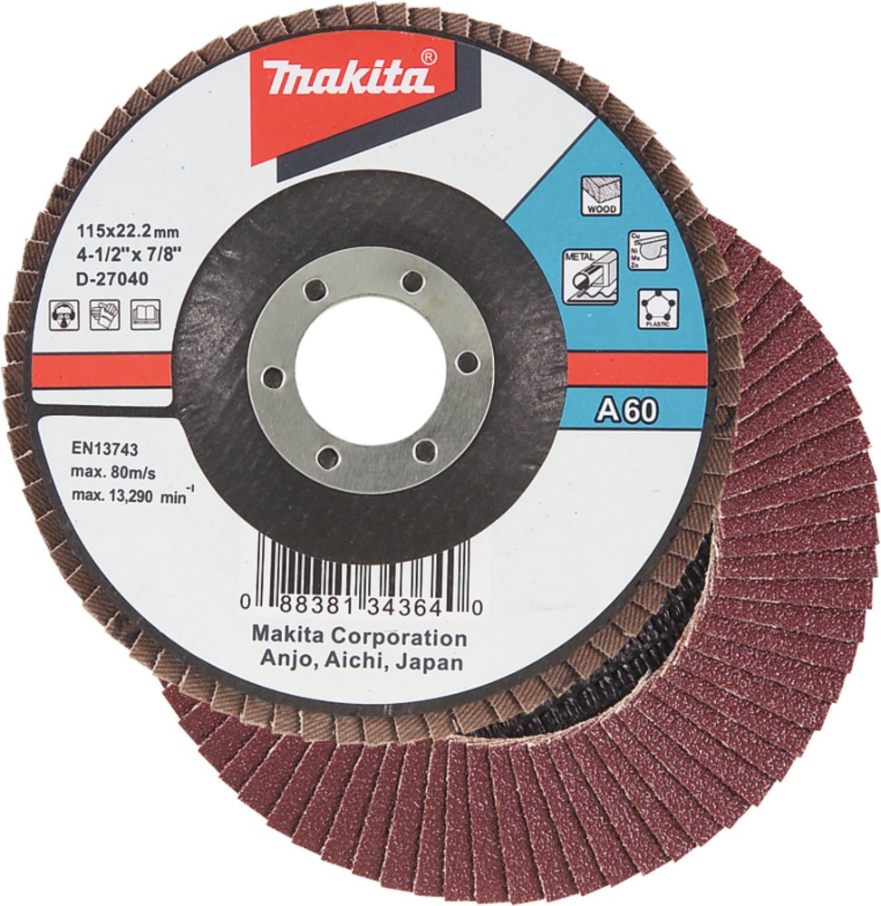 Disco de Láminas 115 Mm Makita D-27040 115 MM 23X115 MM trabajo metal