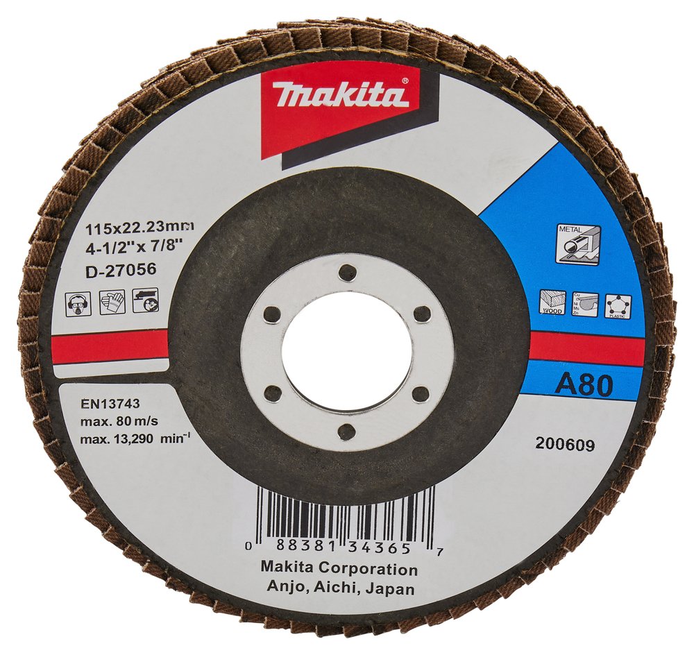 Disco de Láminas 115 Mm Makita D-27056 115 MM 23X115 MM trabajo metal