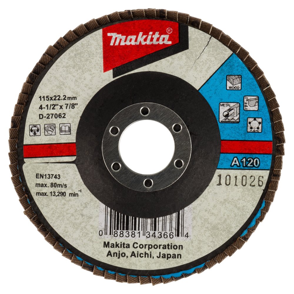 Disco de Láminas 115 Mm Makita D-27062 115 MM 23X115 MM trabajo metal