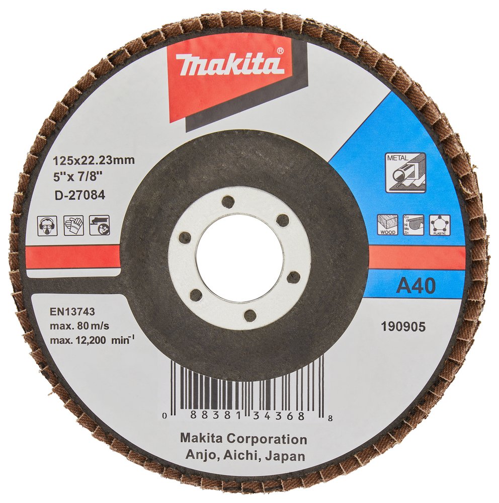 Disco de Láminas 125 Mm Makita D-27084 125 MM 23X125 MM trabajo metal