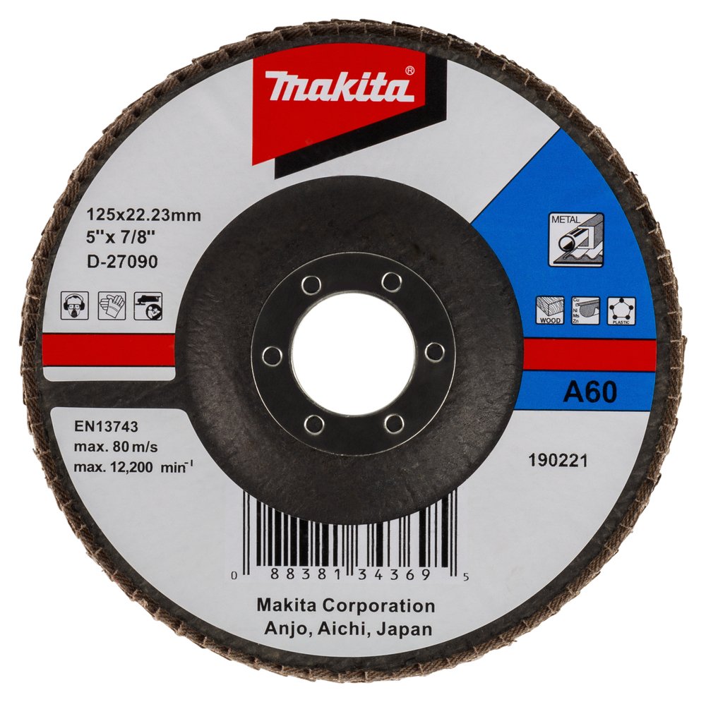 Disco de Láminas 125 Mm Makita D-27090 125 MM 23X125 MM trabajo metal