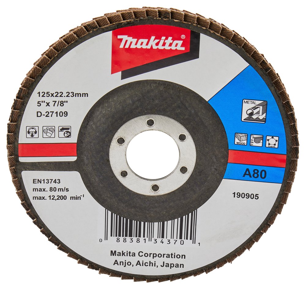 Disco de Láminas 125 Mm Makita D-27109 125 MM 23X125 MM trabajo metal