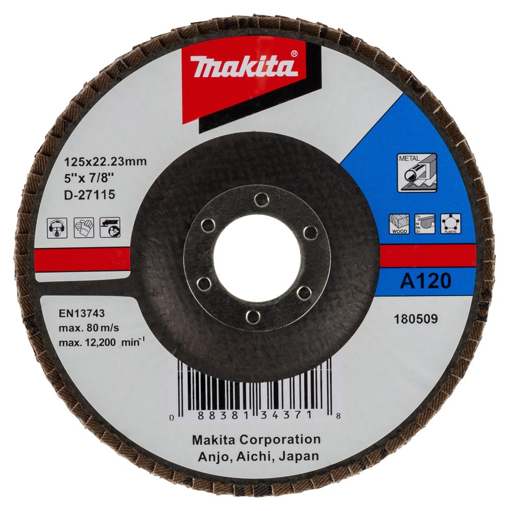 Disco de Láminas 125 Mm Makita D-27115 125 MM 23X125 MM trabajo metal