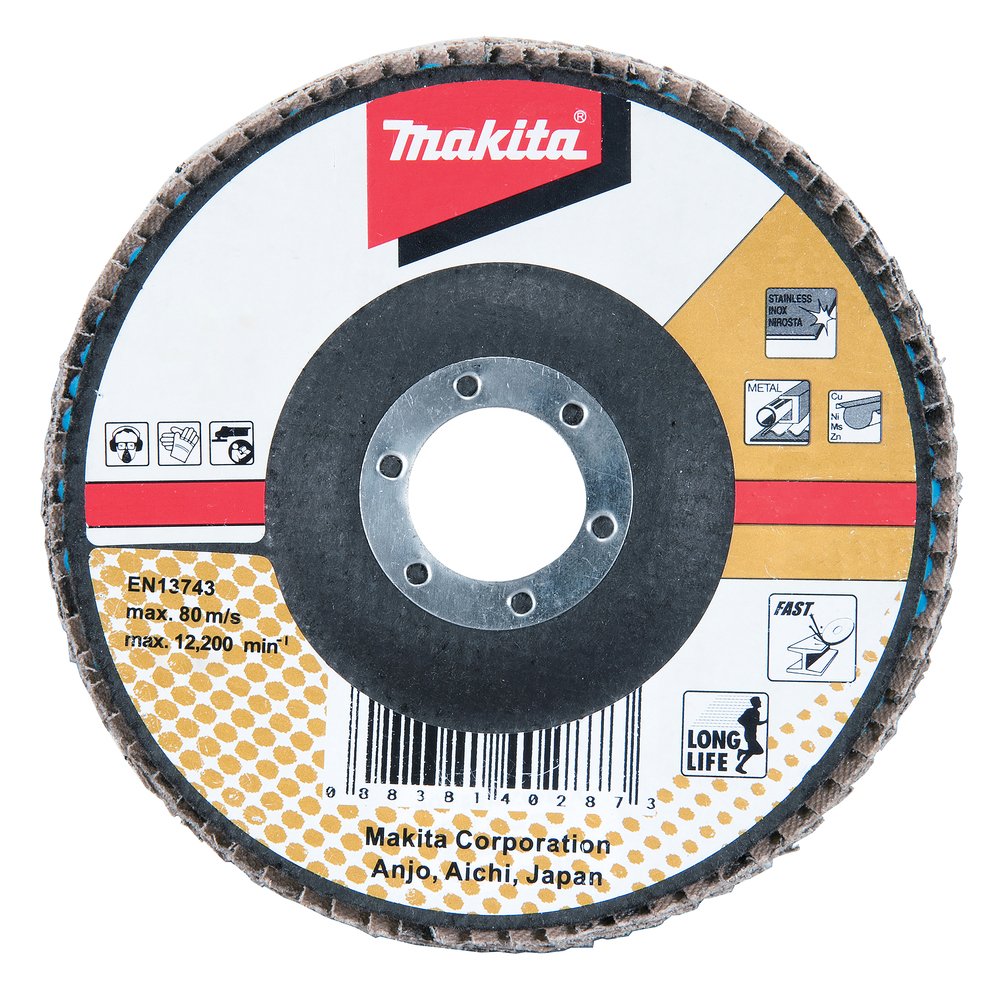 Disco de Láminas 180 Mm Makita D-27551 180 MM 23X180 MM Inox trabajo metal acero inoxidable