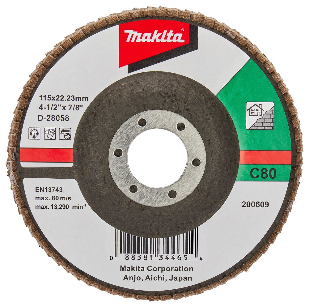 Disco de Láminas 115 Mm Makita D-28058 115 MM 23X115 MM trabajo metal