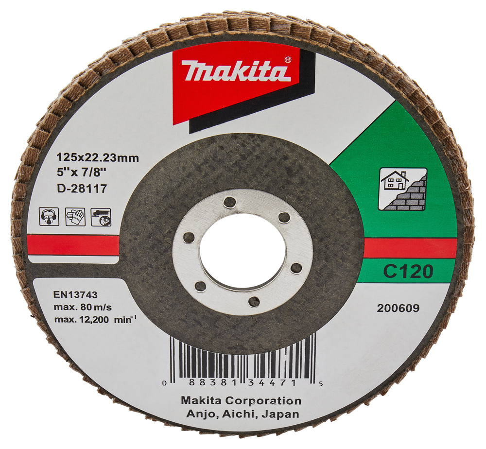 Disco de Láminas 125 Mm Makita D-28117 125 MM 23X125 MM trabajo metal