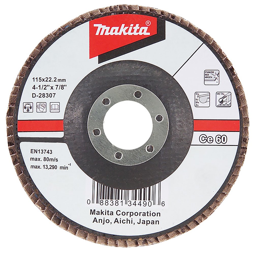 Disco de Láminas 180 Mm, CE40 Makita D-28379 180X22 Inox trabajo metal acero inoxidable