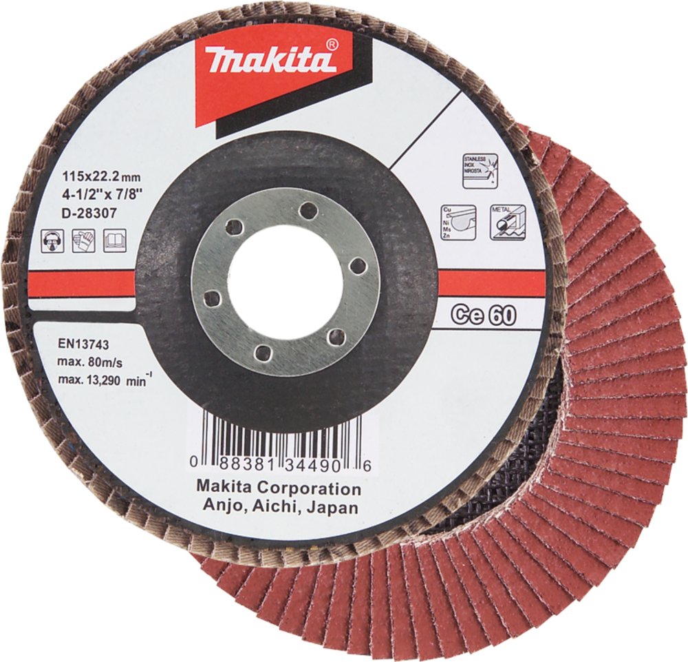 Disco de Láminas 180 Mm, CE60 Makita D-28385 180X22 Inox trabajo metal acero inoxidable