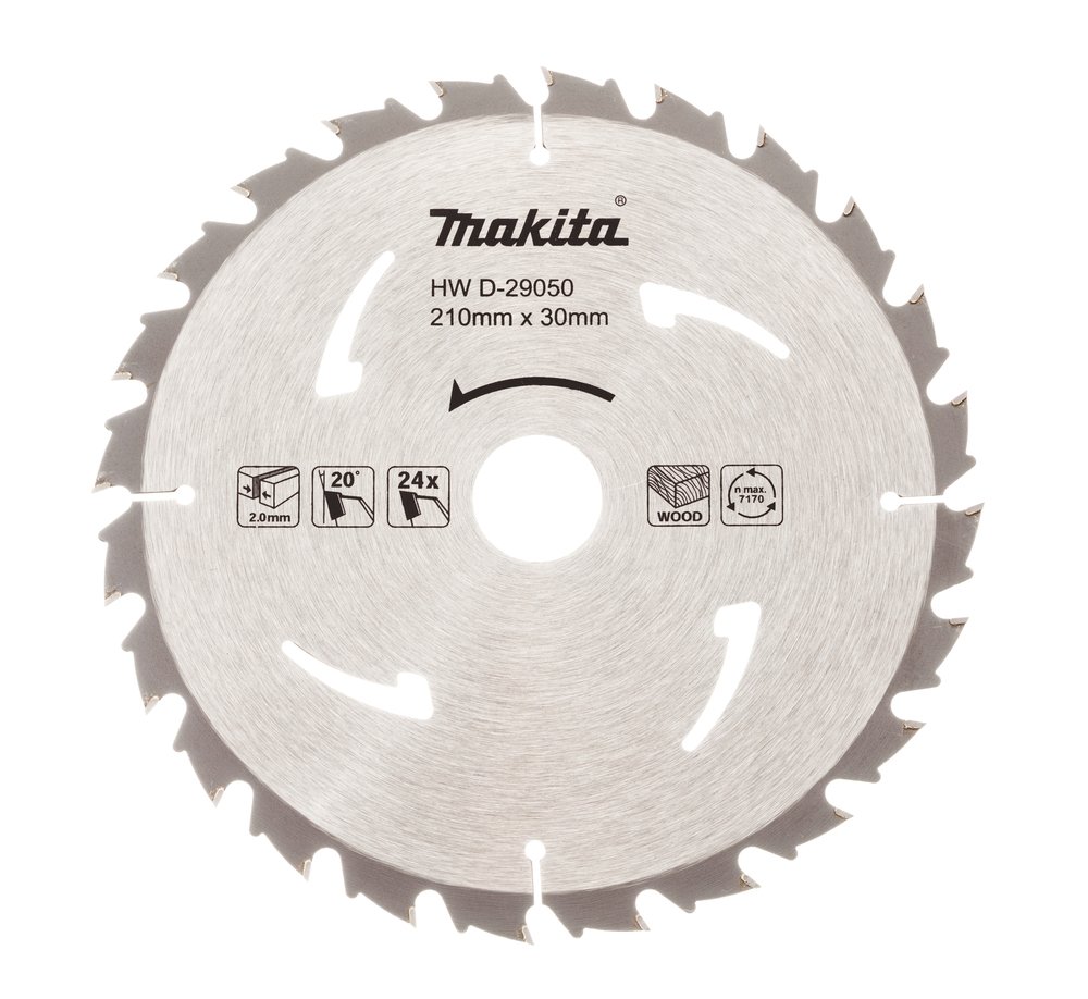 Disco Sierra Circular , Standard T C T, 210 X 30 Mm, 24 D Makita D-29050 210X30 Mm corte