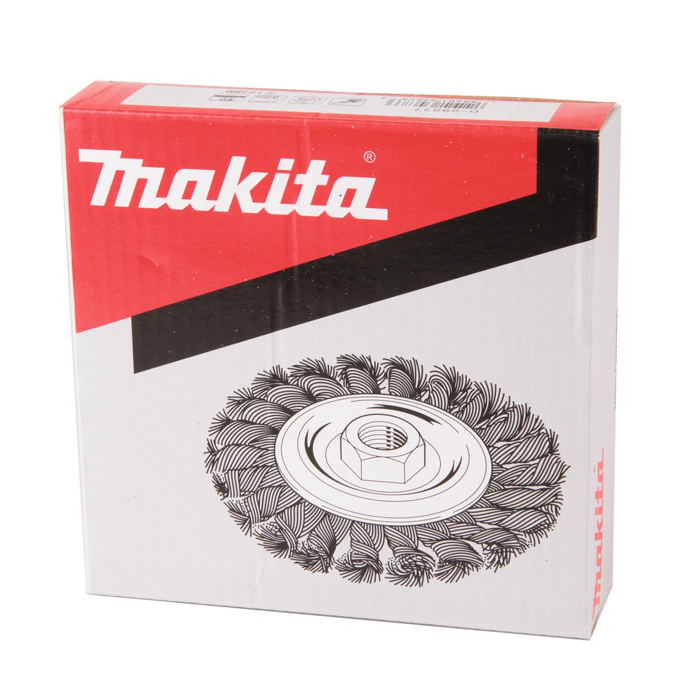 Cepillo Oblicuo de Acero Trenzado 125 Mm Makita D-29577 trabajo metal rosca M14 - Imagen 2
