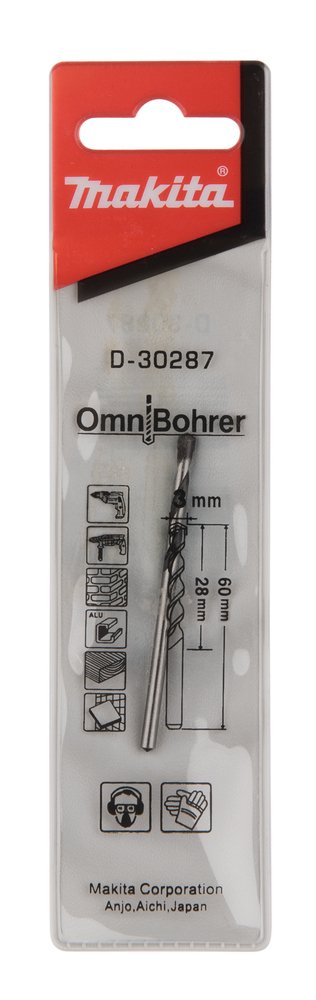 Broca Omnibohrer 3 X 60 Mm Makita D-30287 3X60 Mm perforación fijación aluminio - Imagen 3