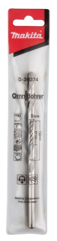 Broca Omniboher T C T, 9 X 150 Mm Makita D-30374 9X150 Mm Azul perforación fijación aluminio - Imagen 3