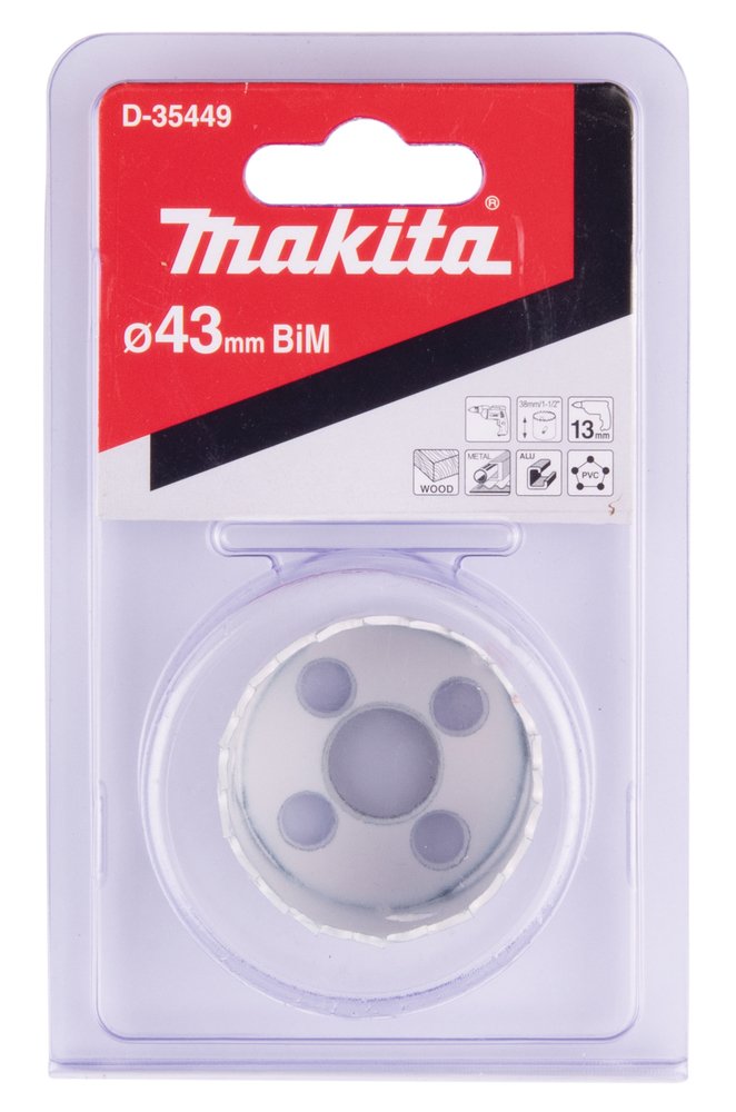 Broca de Corona Bim 43 Mm Makita D-35449 Inox perforación fijación acero inoxidable · aluminio - Imagen 3