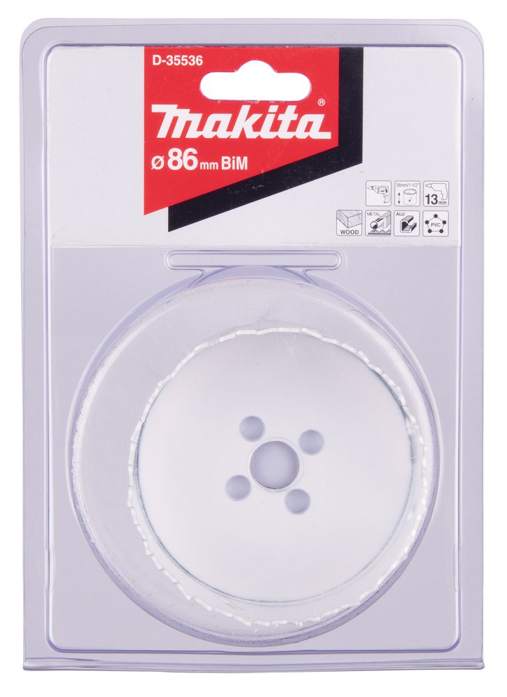 Broca de Corona Bim 86 Mm Makita D-35536 Inox perforación fijación acero inoxidable · aluminio - Imagen 3
