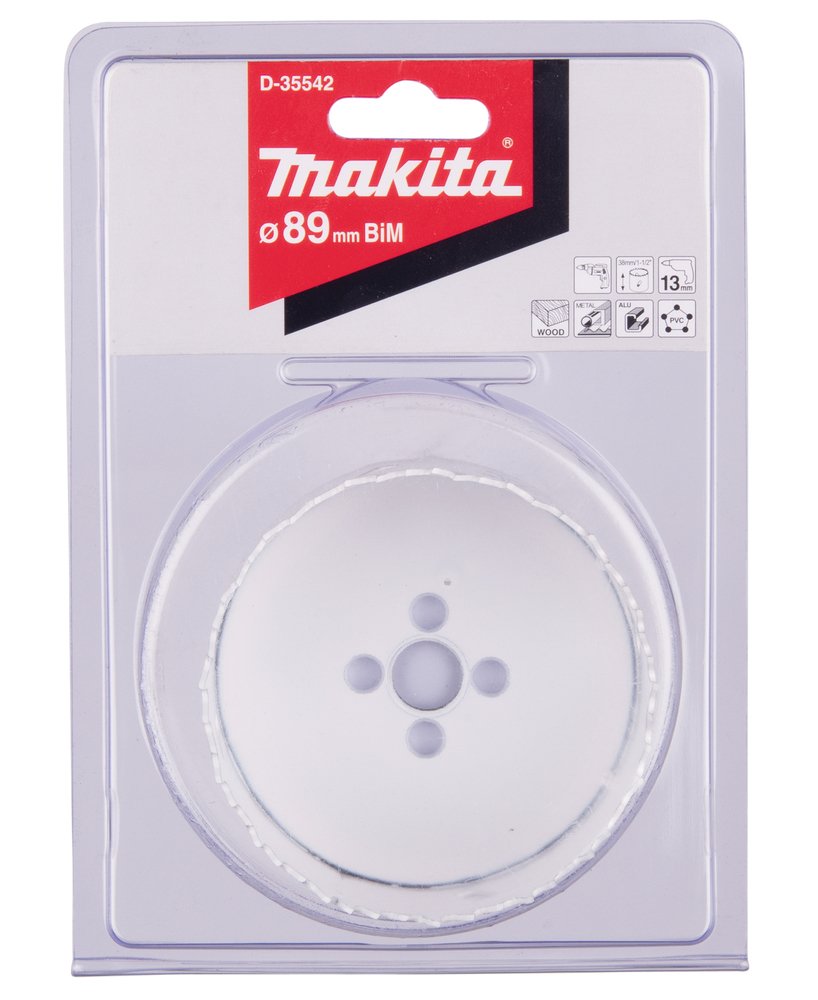 Broca de Corona Bim 89 Mm Makita D-35542 Inox perforación fijación acero inoxidable · aluminio - Imagen 3