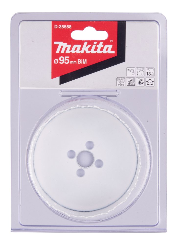 Broca de Corona Bim 95 Mm Makita D-35558 Inox perforación fijación acero inoxidable · aluminio - Imagen 3