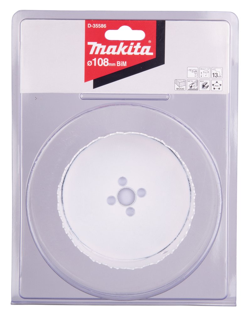 Broca de Corona Bim 108 Mm Makita D-35586 Inox perforación fijación acero inoxidable · aluminio - Imagen 3