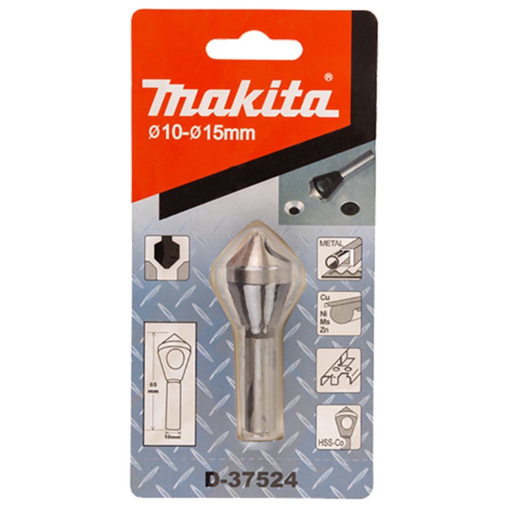 Avellanador de Acero 10 - 15 X 65 Mm, 90° Makita D-37524 15X65 Mm perforación fijación