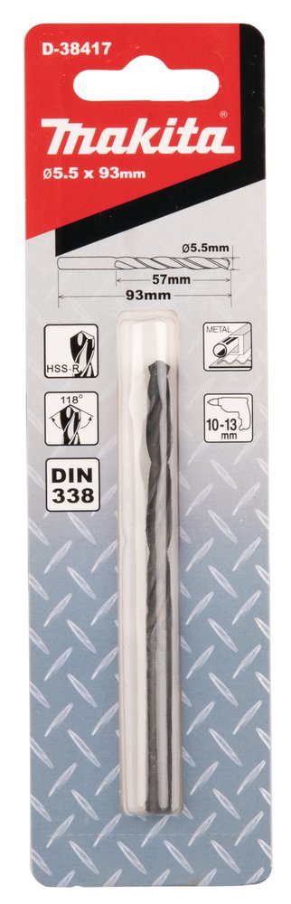 Broca para Metal, Hss-r, 5,5 X 57 / 93 Mm, 1 Ud Makita D-38417 perforación fijación - Imagen 2
