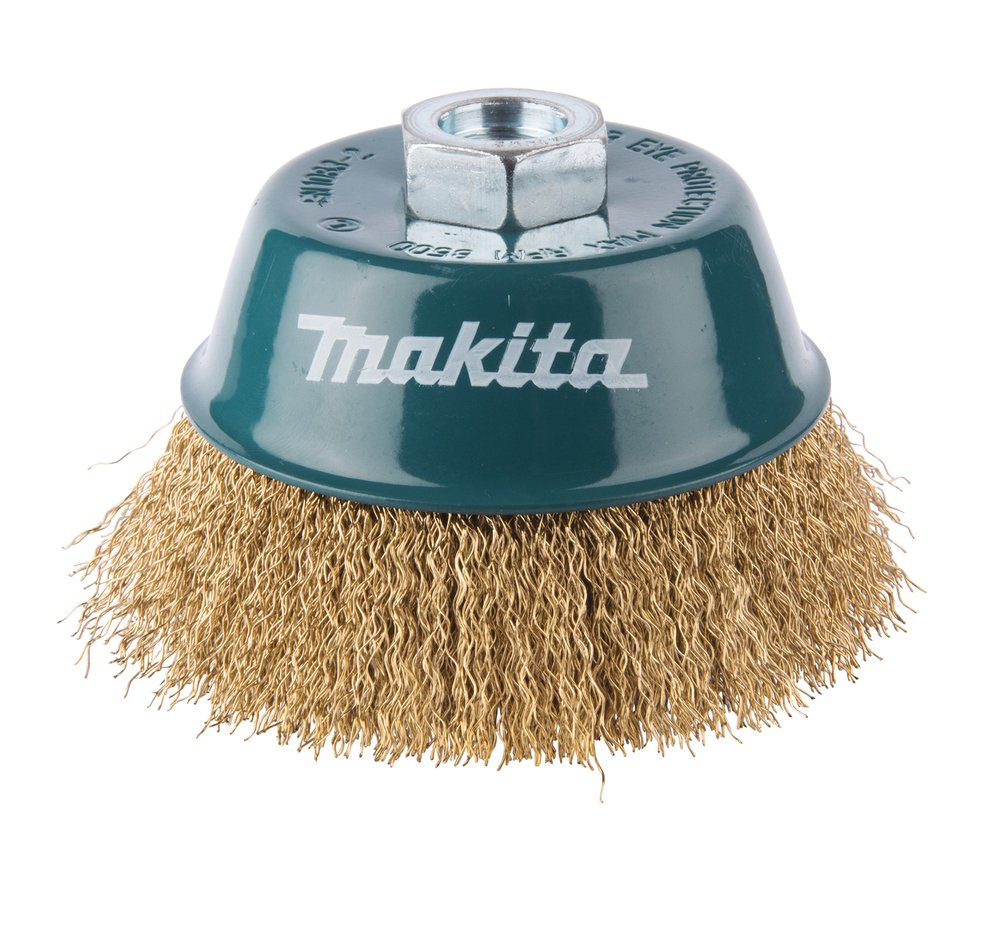 Grata Cónica Ondulada de Acero Latonado 100 Mm, 0,5 Mm, M14 Makita D-39805 trabajo metal latón · rosca M14
