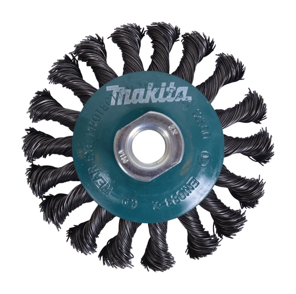 Cepillo Oblicuo de Acero Trenzado 100 Mm, M14 Makita D-39861 trabajo metal rosca M14