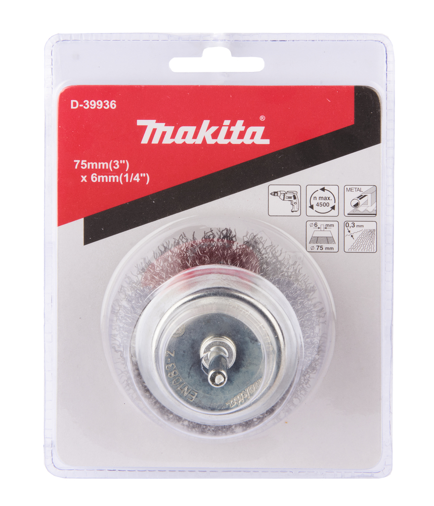 Grata Cónica Ondulada 1/4'', 75 X 6 Mm Makita D-39936 75X6 Mm trabajo metal - Imagen 2