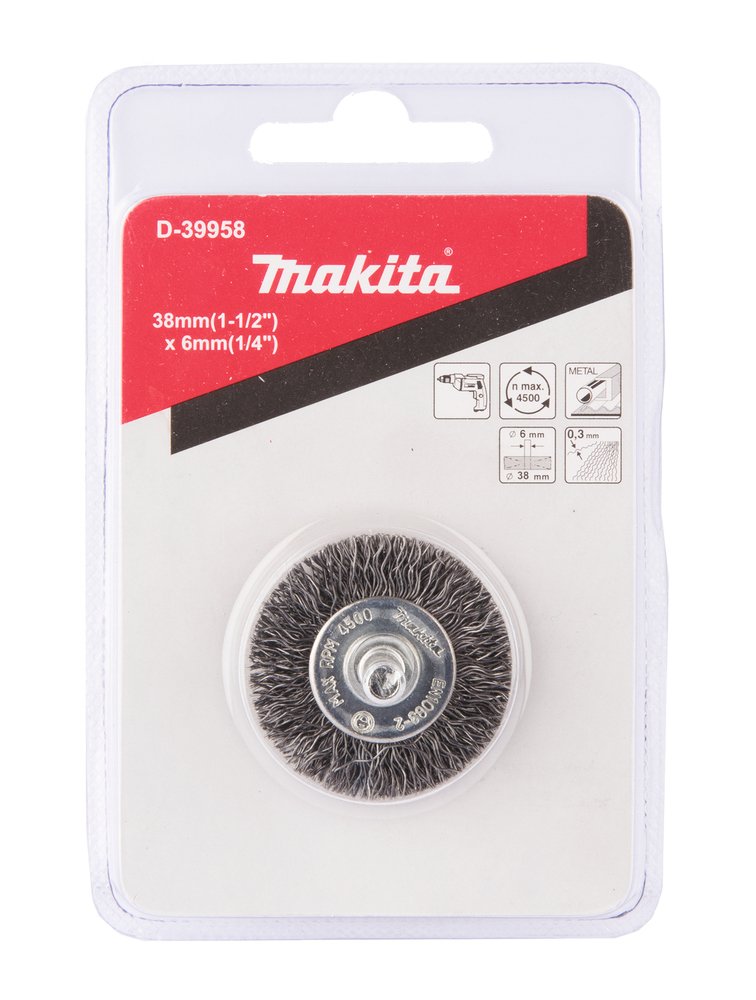 Cepillo Oblicuo de Alambre Ondulado 38 Mm Makita D-39958 3 Mm trabajo metal - Imagen 2