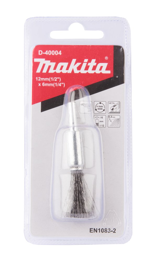 Cepillo de Acabado para Taladro 12 Mm, 1/4" Makita D-40004 trabajo metal - Imagen 2