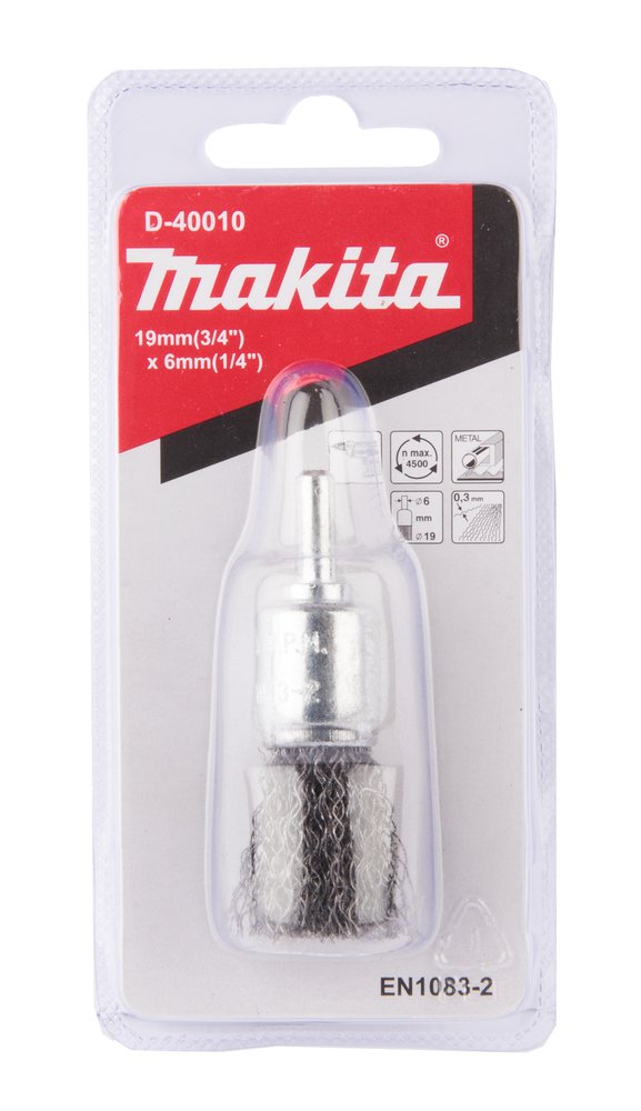 Cepillo de Acabado para Taladro 19 Mm, 1/4" Makita D-40010 trabajo metal - Imagen 2