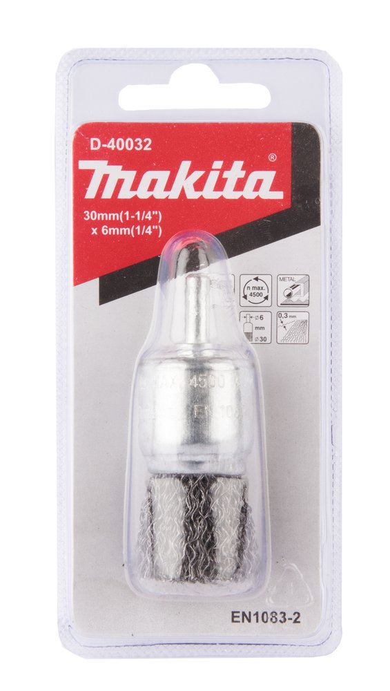 Cepillo de Acabado para Taladro 30 Mm Makita D-40032 trabajo metal - Imagen 2