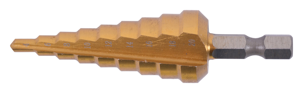 Broca Escalonada de Filo Recto Tin 4 - 20 Mm Makita D-40129 75 Mm perforación fijación