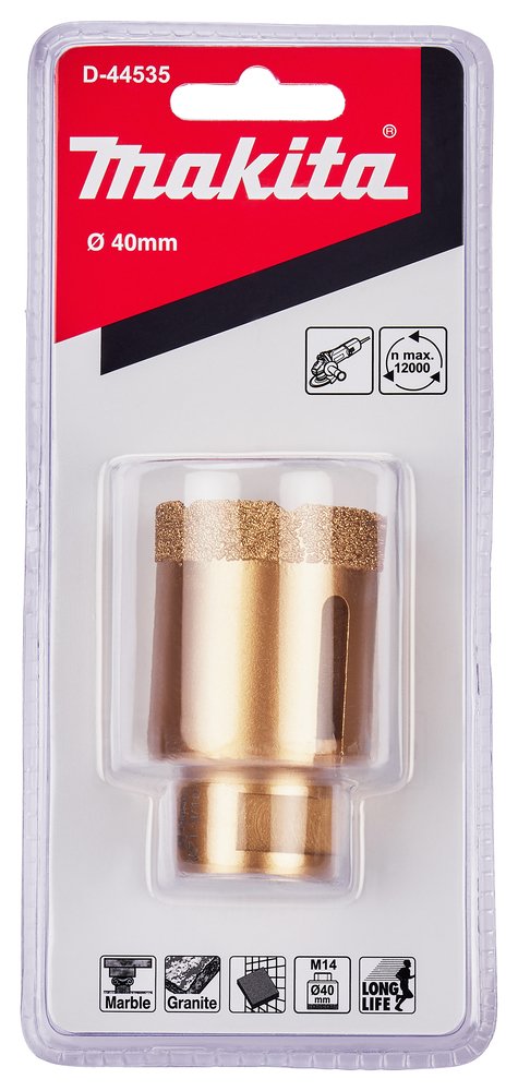 Broca de Diamante Amoladora 40 Mm Makita D-44535 perforación fijación - Imagen 3