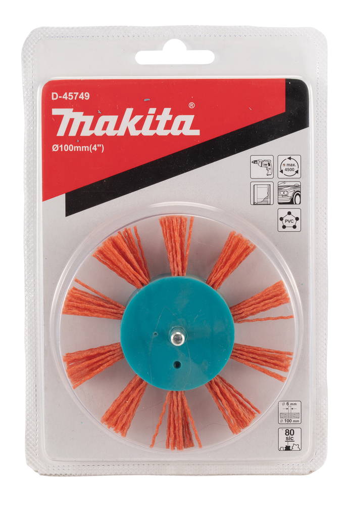 Cepillo de Púas 100 Mm, 80G Makita D-45749 abrasivo pulido - Imagen 2
