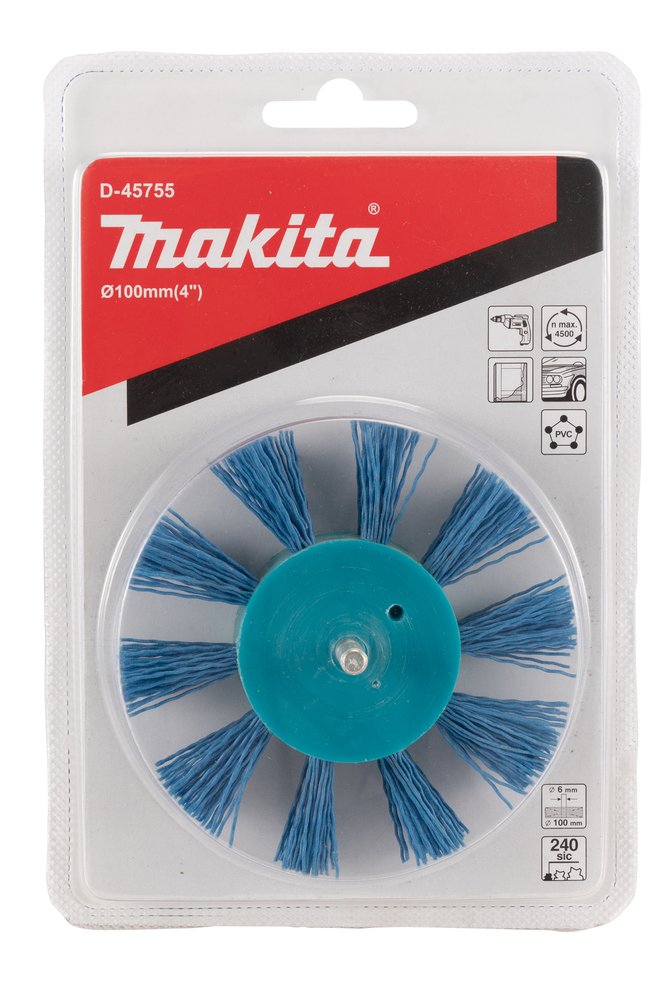 Cepillo de Púas 100 Mm, 240G Makita D-45755 abrasivo pulido - Imagen 2