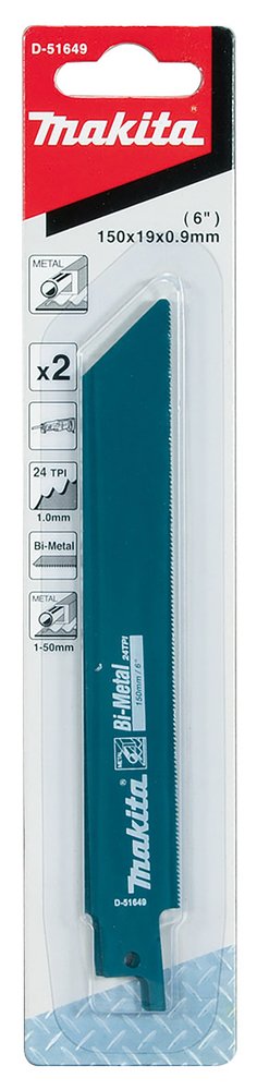 Hoja de Sierra de Sable, 150 X 0,9 Mm Makita D-51649 150X0 Mate corte - Imagen 2